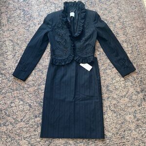 Iceberg Skirt Suit Navy Blue business professional